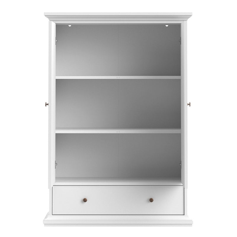 Paris 2 Doors Wardrobe in White by Lavishway | Wardrobe-42134