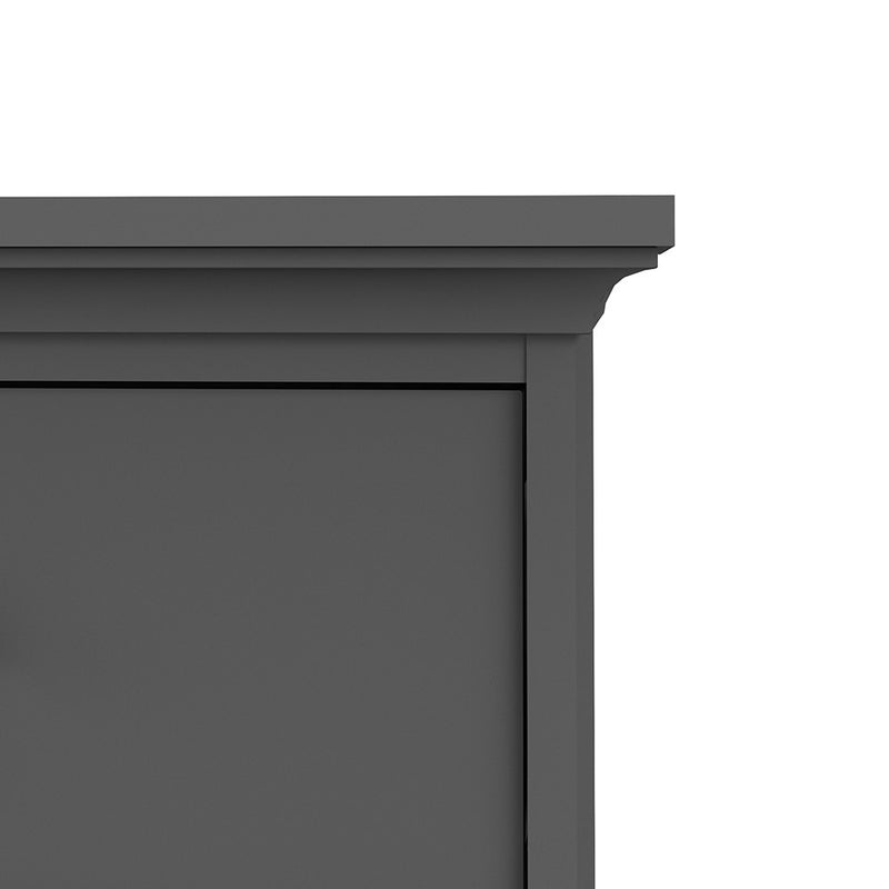 Paris 2 Doors Wardrobe in Matt Grey by Lavishway | Wardrobe-42146