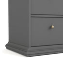 Paris 2 Doors Wardrobe in Matt Grey by Lavishway | Wardrobe-42145