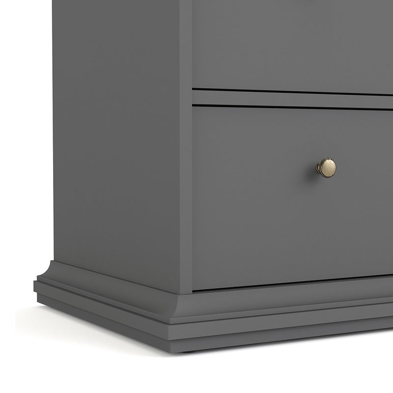 Paris 2 Doors Wardrobe in Matt Grey by Lavishway | Wardrobe-42145