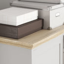 Paris 4 Doors Wardrobe in White and Oak by Lavishway | Wardrobe-42075