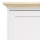 Paris 4 Doors Wardrobe in White and Oak by Lavishway | Wardrobe-42074