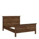 Paris Walnut Finish Double Bed by Lavishway | Wooden Beds-42044