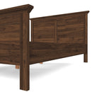 Paris Walnut Finish Double Bed by Lavishway | Wooden Beds-42045