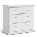 Paris White Wooden 4 Chest Of Drawers by Lavishway | Chest Of Drawers-29347