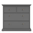 Paris Matt Grey Wooden Chest of 4 Drawers by Lavishway | Chest Of Drawers-42197