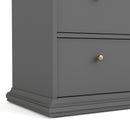 Paris Matt Grey Wooden Chest of 4 Drawers by Lavishway | Chest Of Drawers-42199