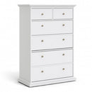 Paris White Wooden 6 Chest of Drawers by Lavishway | Chest Of Drawers-42172