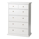 Paris White Wooden 6 Chest of Drawers by Lavishway | Chest Of Drawers-42171