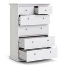 Paris White Wooden 6 Chest of Drawers by Lavishway | Chest Of Drawers-42170