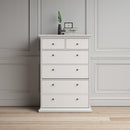 Paris White Wooden 6 Chest of Drawers by Lavishway | Chest Of Drawers-42169