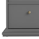 Paris Matt Grey Wooden Chest of 6 Drawers by Lavishway | Chest Of Drawers-42186