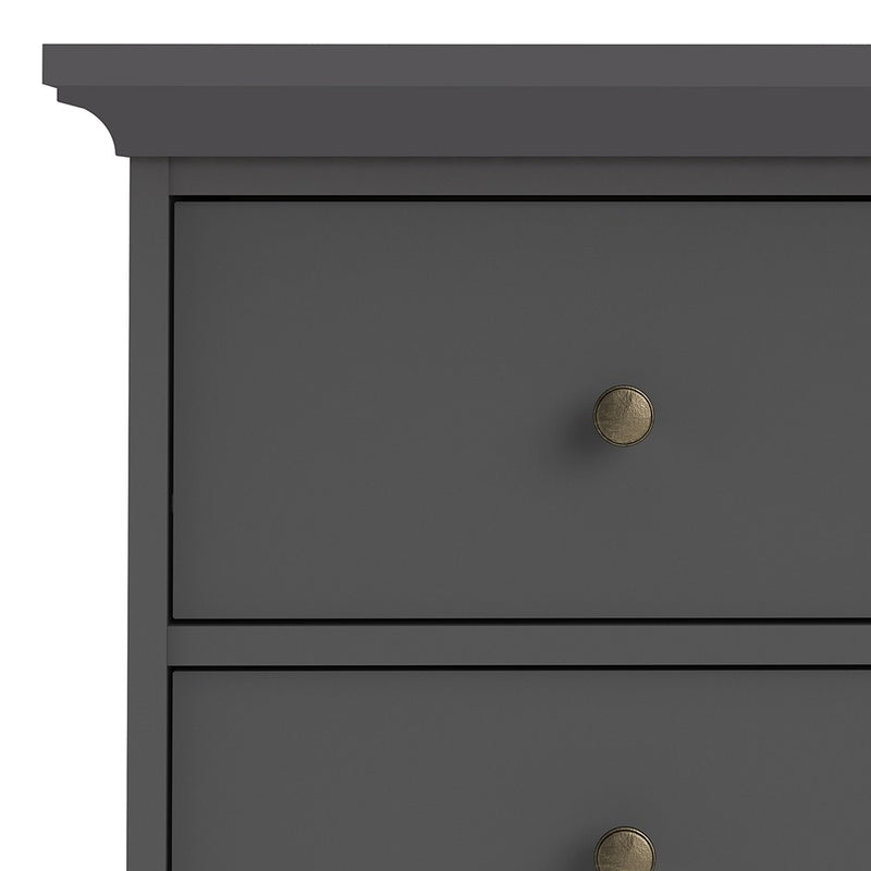 Paris Matt Grey Wooden Chest of 6 Drawers by Lavishway | Chest Of Drawers-42187