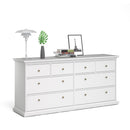 Paris Wooden White 8 Chest Of Drawers by Lavishway | Chest Of Drawers-42153