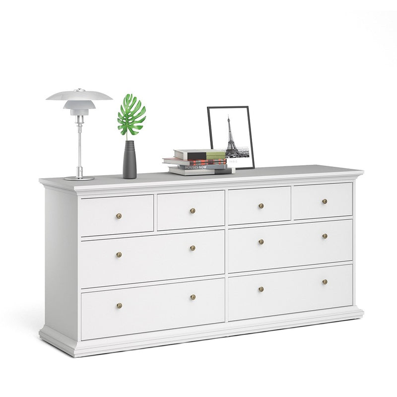 Paris Wooden White 8 Chest Of Drawers by Lavishway | Chest Of Drawers-42153