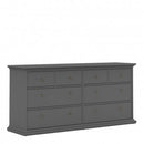 Paris 8 Drawers Double Chest of Drawers by Lavishway | Chest Of Drawers-42164