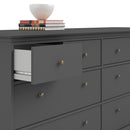 Paris 8 Drawers Double Chest of Drawers by Lavishway | Chest Of Drawers-42165