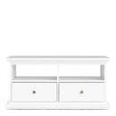Paris White 2 Drawers Classic TV Unit by Lavishway | TV Units Cabinets-41975