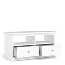 Paris White 2 Drawers Classic TV Unit by Lavishway | TV Units Cabinets-41977