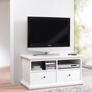 Paris White 2 Drawers Classic TV Unit by Lavishway | TV Units Cabinets-41976