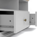 Paris White and Oak 2 Drawers TV Unit by Lavishway | TV Units Cabinets-41966