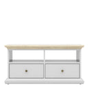 Paris White and Oak 2 Drawers TV Unit by Lavishway | TV Units Cabinets-41963