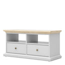 Paris White and Oak 2 Drawers TV Unit by Lavishway | TV Units Cabinets-41967