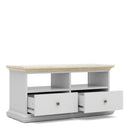 Paris White and Oak 2 Drawers TV Unit by Lavishway | TV Units Cabinets-41965