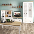 Paris White and Oak 2 Drawers TV Unit by Lavishway | TV Units Cabinets-41964