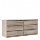 Naia Truffle Oak 6 Drawer Chest by Lavishway | Chest Of Drawers-40992