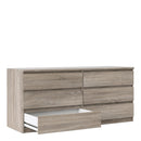 Naia Truffle Oak 6 Drawer Chest by Lavishway | Chest Of Drawers-40995