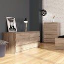 Naia Truffle Oak 6 Drawer Chest by Lavishway | Chest Of Drawers-40993