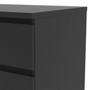 Naia Black Matt 5 Drawer Chest by Lavishway | Chest Of Drawers-40937