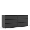 Naia Black Matt 6 Drawer Chest by Lavishway | Chest Of Drawers-40975