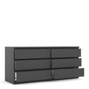 Naia Black Matt 6 Drawer Chest by Lavishway | Chest Of Drawers-40976