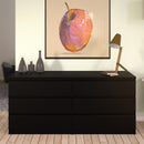 Naia Black Matt 6 Drawer Chest by Lavishway | Chest Of Drawers-40980