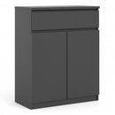 Naia Black Matt Wooden 1 Drawer Sideboard by Lavishway | Sideboards-40910