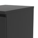 Naia Black Matt 3 Drawer Bedside Cabinet by Lavishway | Bedside Tables-41030
