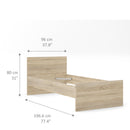 Naia Classic Design Wooden Oak Finish Bed by Lavishway | Wooden Beds-40827
