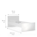 Naia White High Gloss Wooden Bed by Lavishway | Wooden Beds-40878
