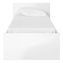 Naia White High Gloss Wooden Bed by Lavishway | Wooden Beds-40877