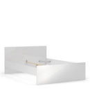 Naia White High Gloss Wooden Bed by Lavishway | Wooden Beds-40882