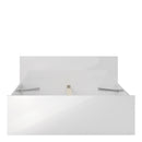 Naia White High Gloss Wooden Bed by Lavishway | Wooden Beds-40880
