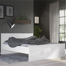 Naia White High Gloss Wooden Bed by Lavishway | Wooden Beds-40873