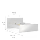 Naia White High Gloss Wooden Bed by Lavishway | Wooden Beds-40883