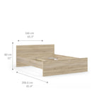 Naia Classic Design Wooden Oak Finish Bed by Lavishway | Wooden Beds-40838