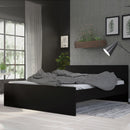 Naia Classic Design Wooden Matt Black Bed by Lavishway | Wooden Beds-40850