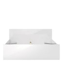 Naia White High Gloss Wooden Bed by Lavishway | Wooden Beds-40885