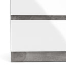Naia Concrete Grey & White 5 Chest Of Drawers by Lavishway | Chest Of Drawers-40946