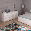 Naia White High Gloss 5 Drawer Chest by Lavishway | Chest Of Drawers-40950